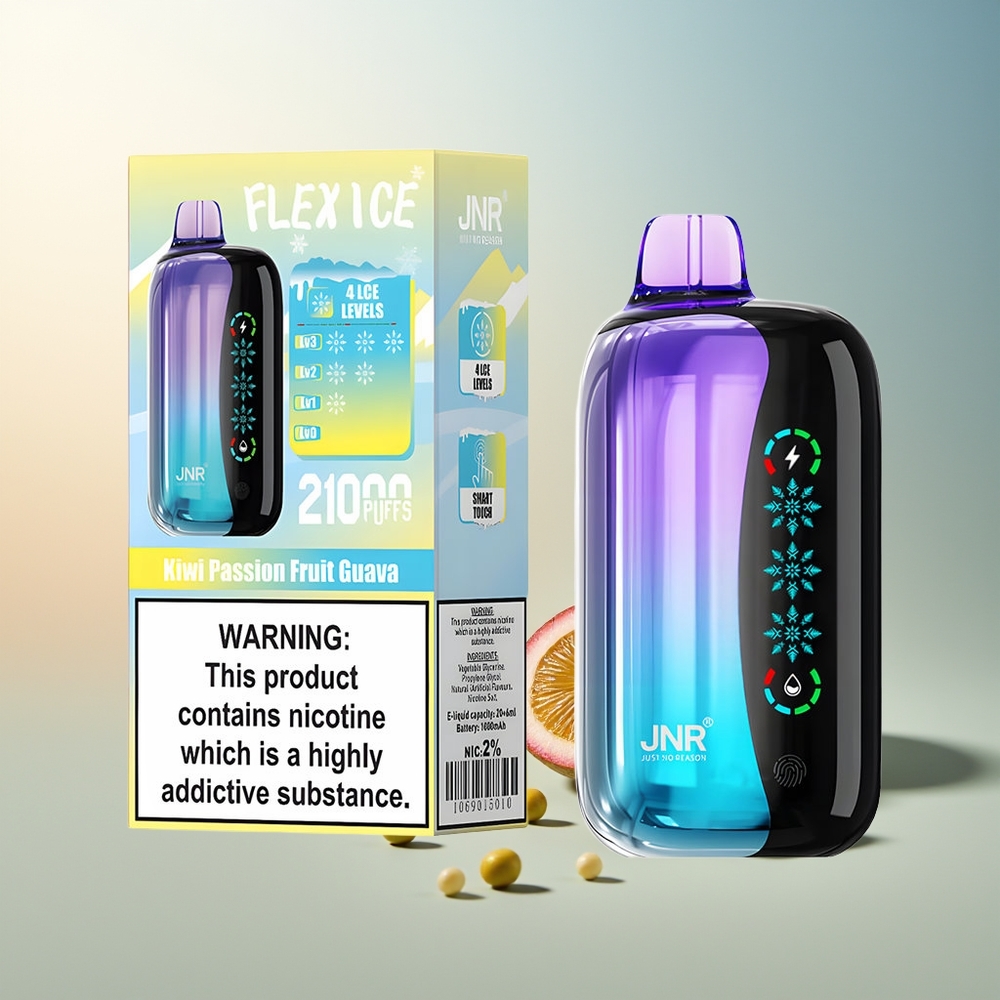 JNR Flex Ice 21000 Puff Ayarlanabilir Buz Dokunmatik Ekran Kiwi Çarkıfelek Guava