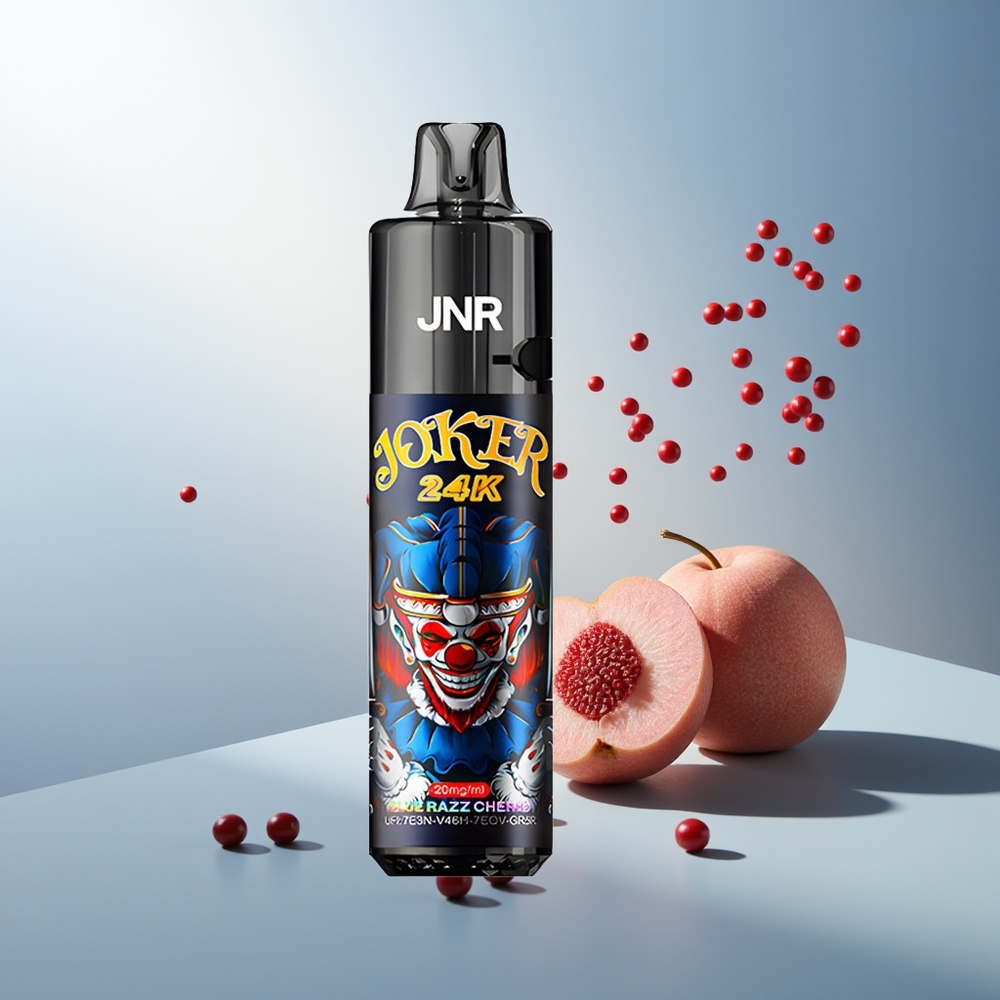 JNR Joker 24000 Puff 2+10ml Yeniden Doldurulabilir Mavi Ahududu Kiraz