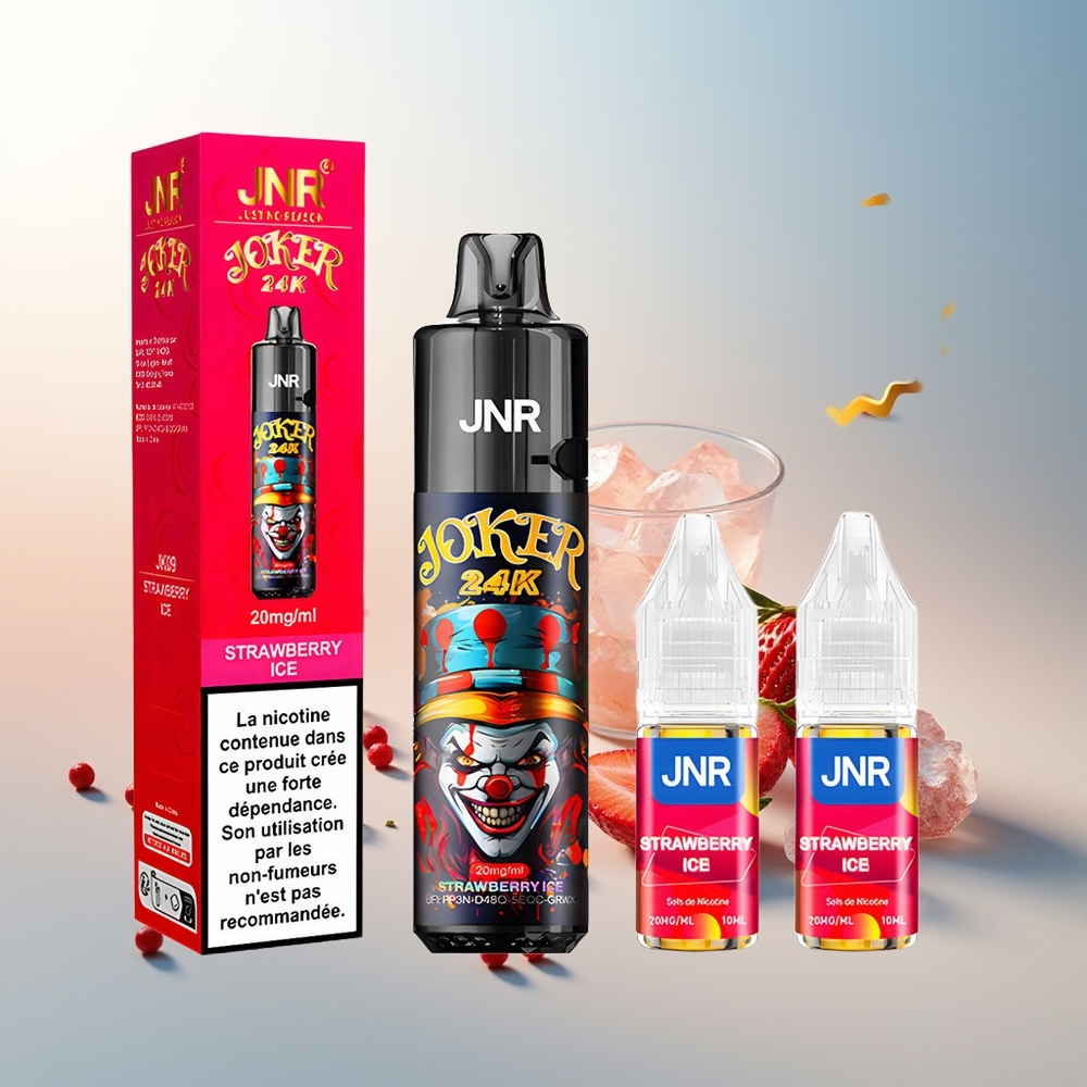 JNR Joker 24000 Puff 2+10ml Yeniden Doldurulabilir Çilek Buz
