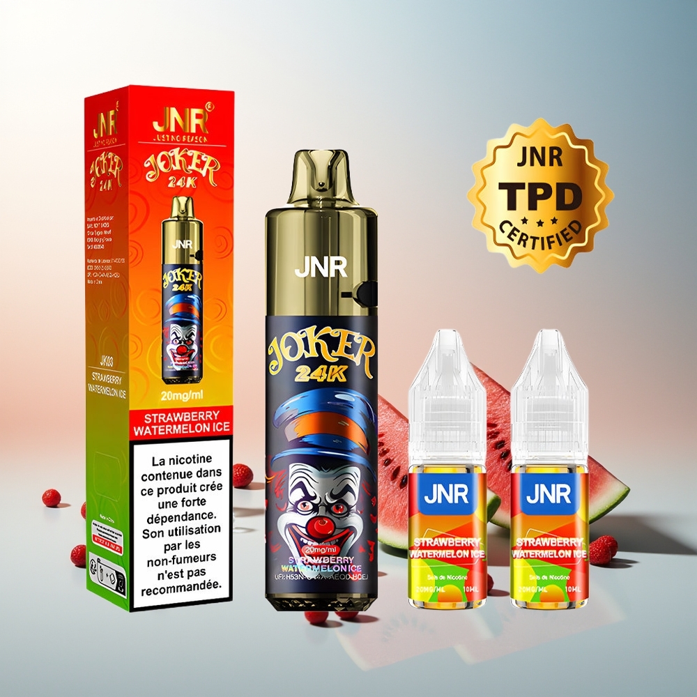JNR Joker 24000 Puff 2+10ml Yeniden Doldurulabilir Çilek Karpuz Buz