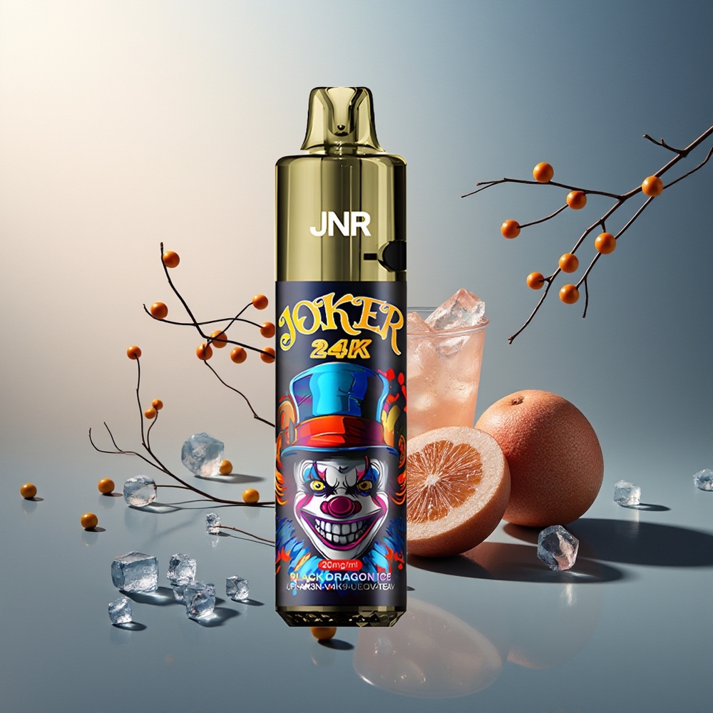 JNR Joker 24000 Puff Side Doldurmalı Şeffaf Pod Siyah Ejderha Buz