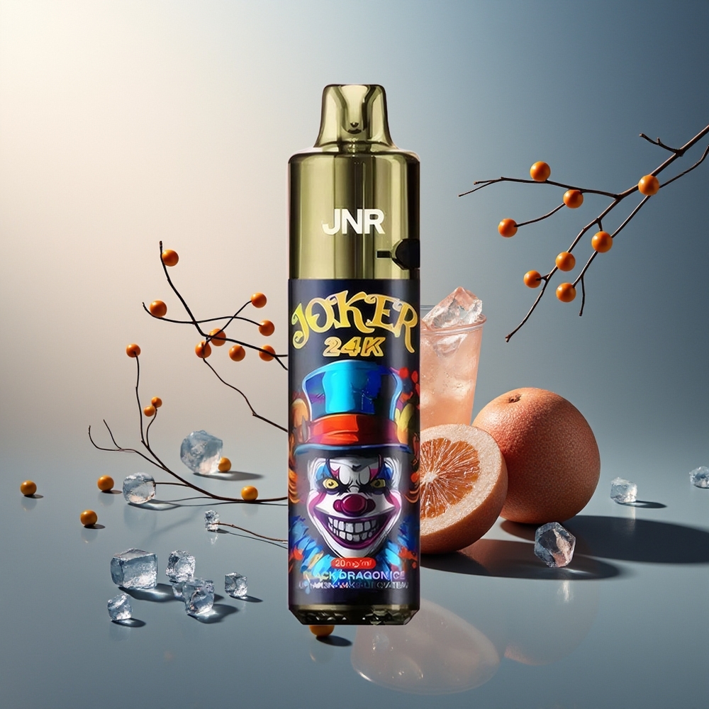 JNR Joker 24000 Puff Side Doldurmalı Şeffaf Pod Siyah Ejderha Buz