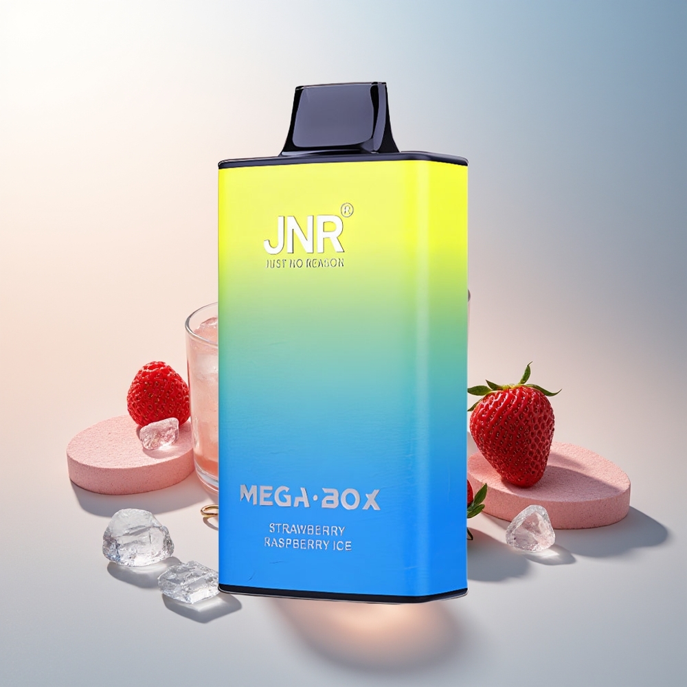 JNR Mega Box 25000 Puff Çift Mesh Çekirdek Hızlı Şarj Çilek Ahududu Buz