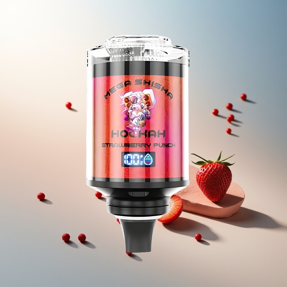 JNR Mega Shisha Hookah 100K 2200mAh Tip Ekranlı Çilek Punch