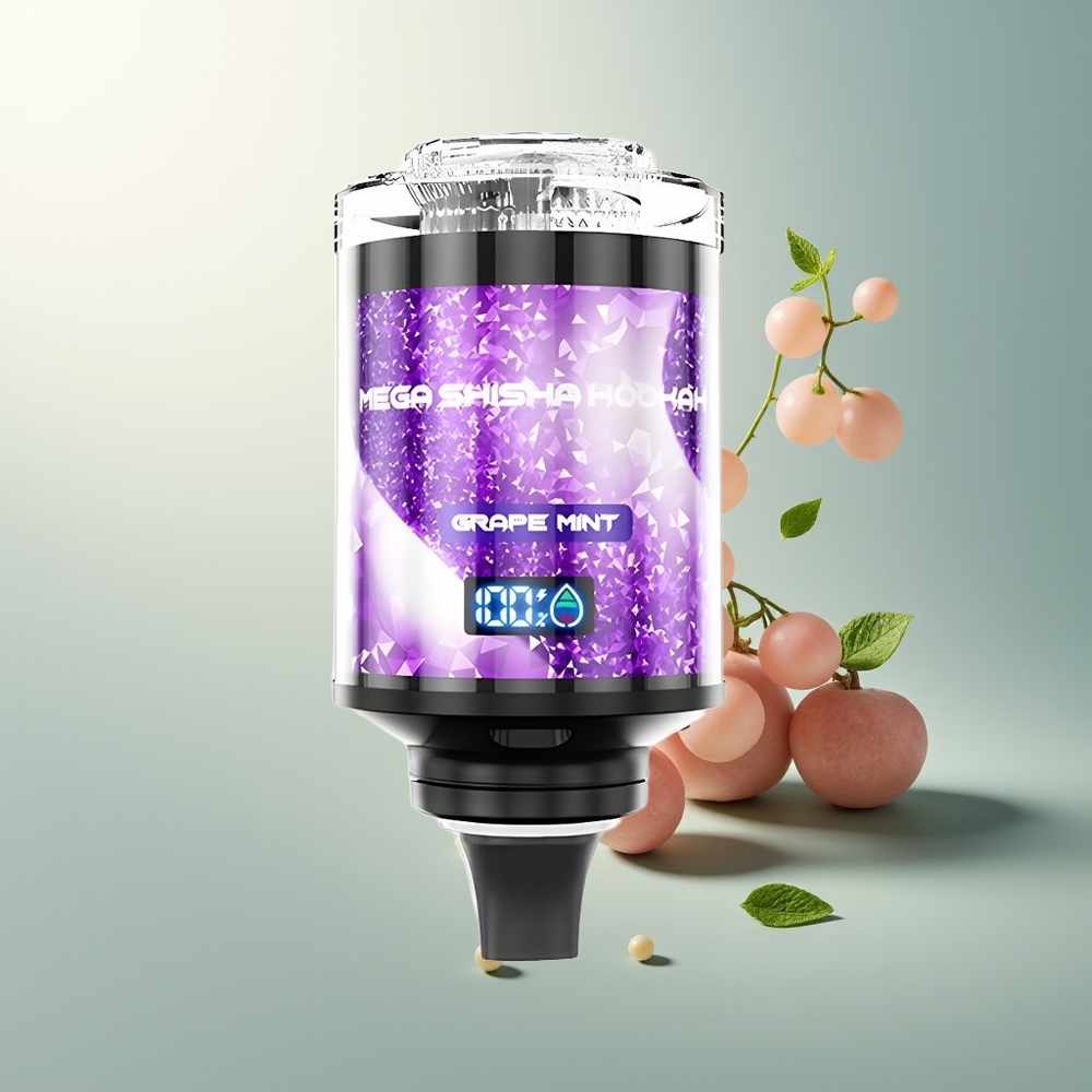 JNR Mega Shisha Hookah 100K Akıllı Ekran 2200mAh Üzüm Nane
