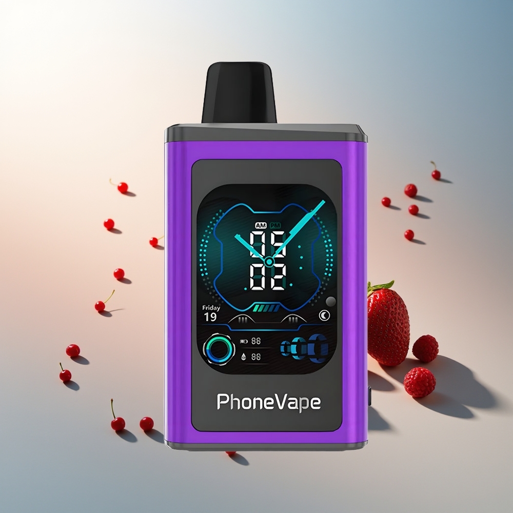 JNR PhoneVape 30000 püf Turbo Modlu Ayarlanabilir Hava Akışlı Kiraz Çilek Ahududu