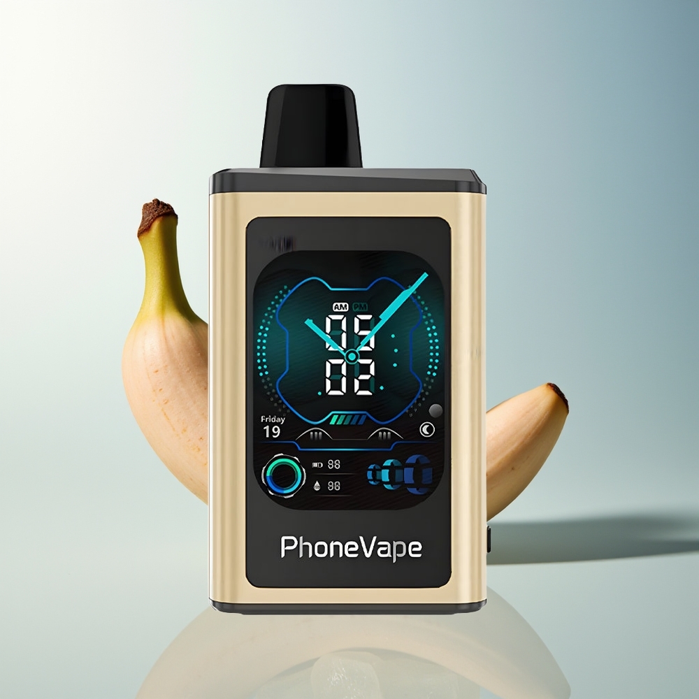 JNR PhoneVape 30000 puf Turbo Şarjlı Ayarlanabilir Hava Akışı Tam Ekran Muz Buz