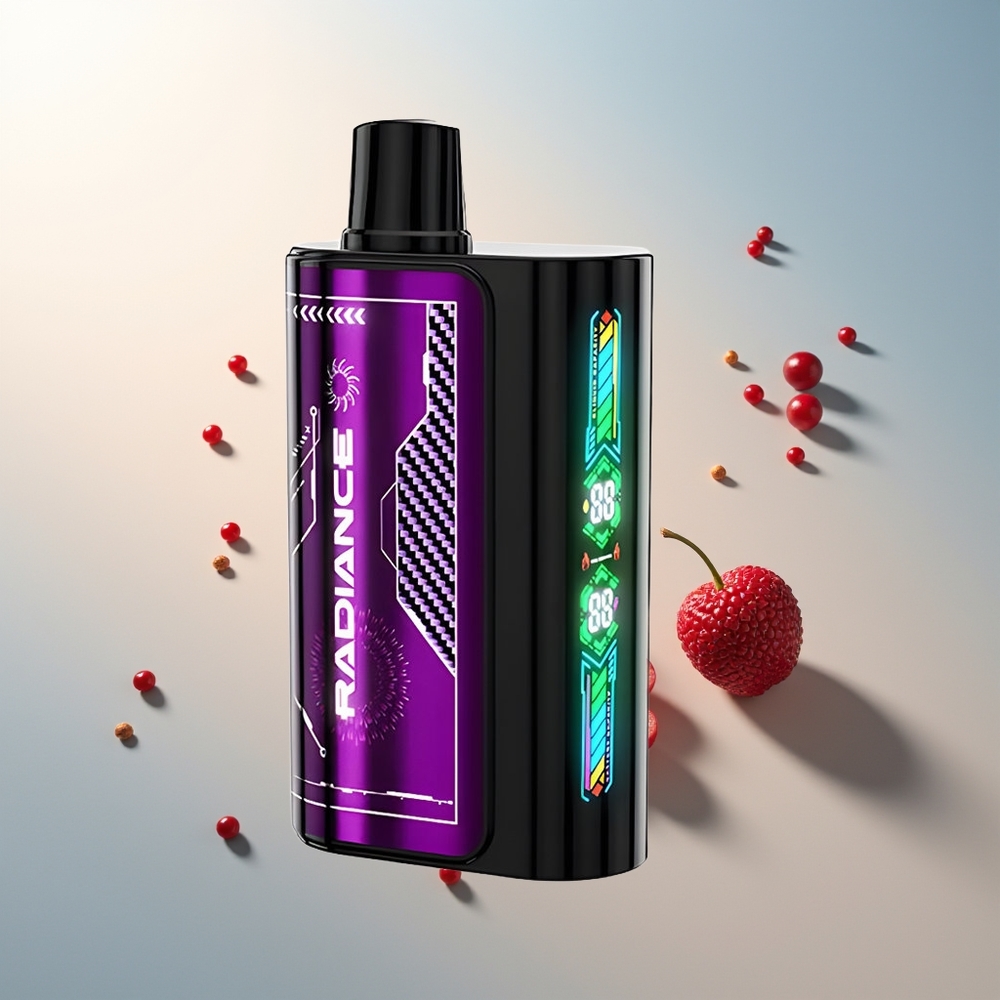 JNR Radiance 31000 Puff Akıllı Animasyon Ekran Çift Mesh Bobin Vişne Böğürtlen