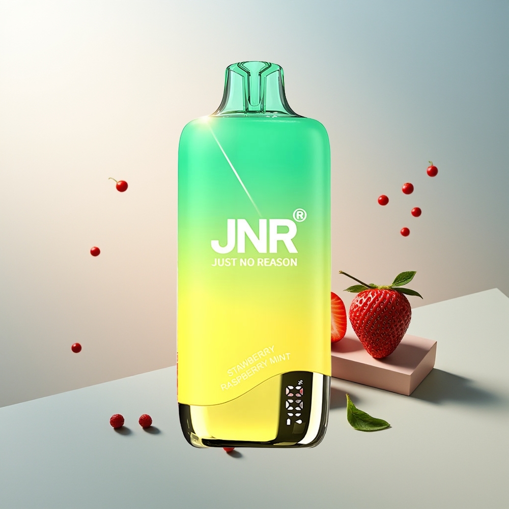 JNR Rainbow 10500 Puff 18ml 0.8ohm Mesh Çilek Şeftalinanane