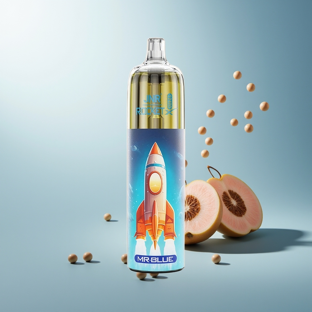JNR Rocket-X 12400 Püf Ayarlanabilir Hava Akışı RGB Işıklar Batarya 25ml e-Sıvı Type-C Hızlı Şarj Mavi