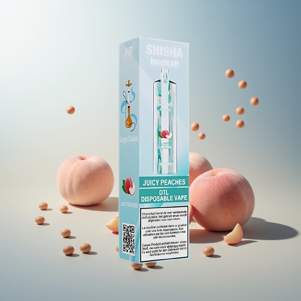 JNR Shisha Hookah 12000 Puff 750mAh 24ml 0.6 Ohm Şeftali Aromalı