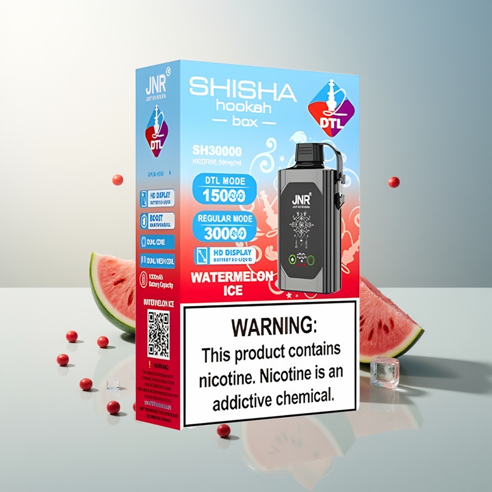 JNR Shisha Hookah Box 20500 Puff HD Display 1000mAh 25ml Dual Mesh Coil Type-C Karpuz Buz