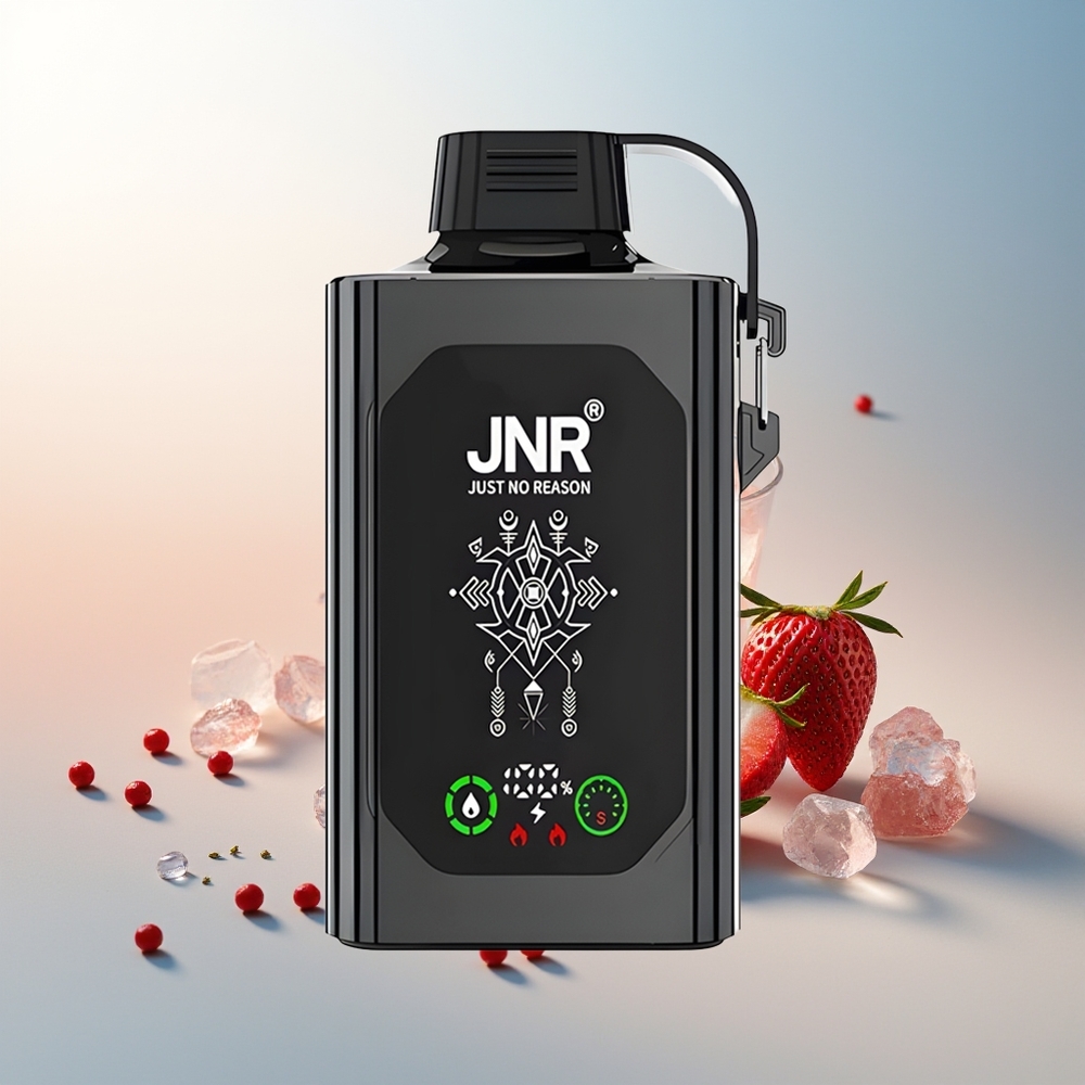 JNR Shisha Hookah Box 20500 Puff HD Ekran 1000mAh 25ml Çift Mesh Çift Çekirdek Type-C Hızlı Şarj 0%2%5% Çilek Buz
