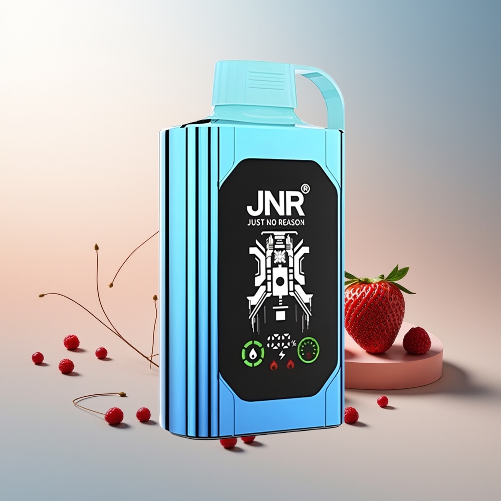 JNR Shisha Hookah Box 20500 Puff HD Ekran 1000mAh 25ml Çift Mesh Çift Çekirdek Type-C Şarj Çilek Ahududu Şeker