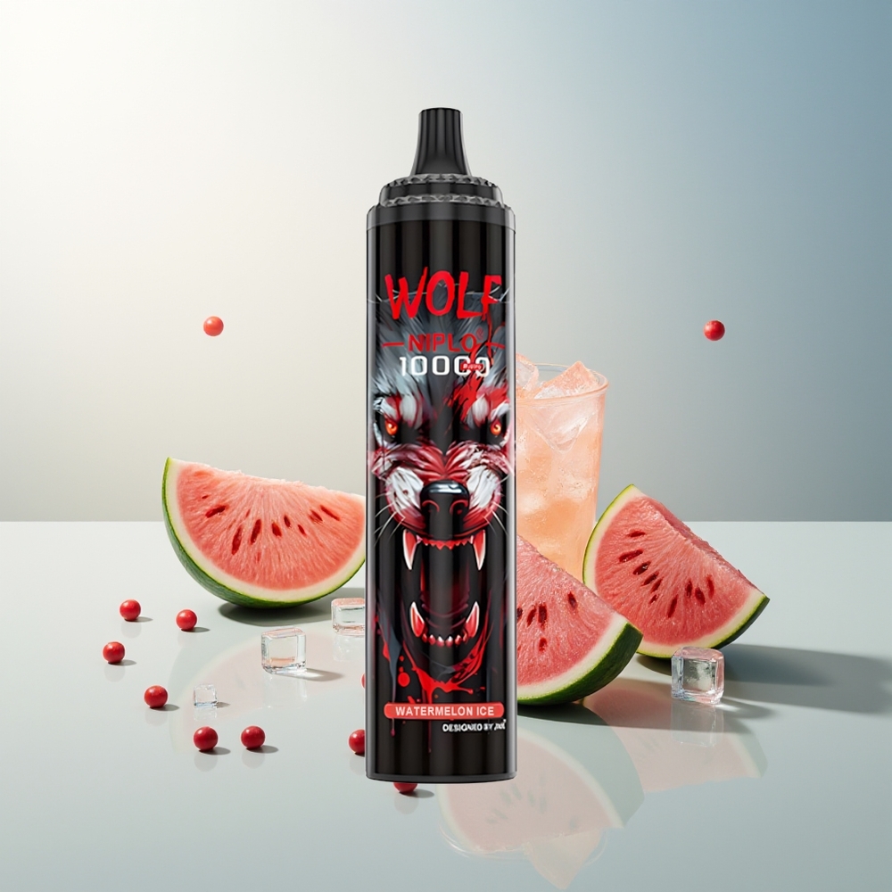 JNR Wolf Niplo 10000 Puf 1.0 Ohm Mesh 650mAh 20ml Tip-C Hızlı Şarj Karpuz Buz