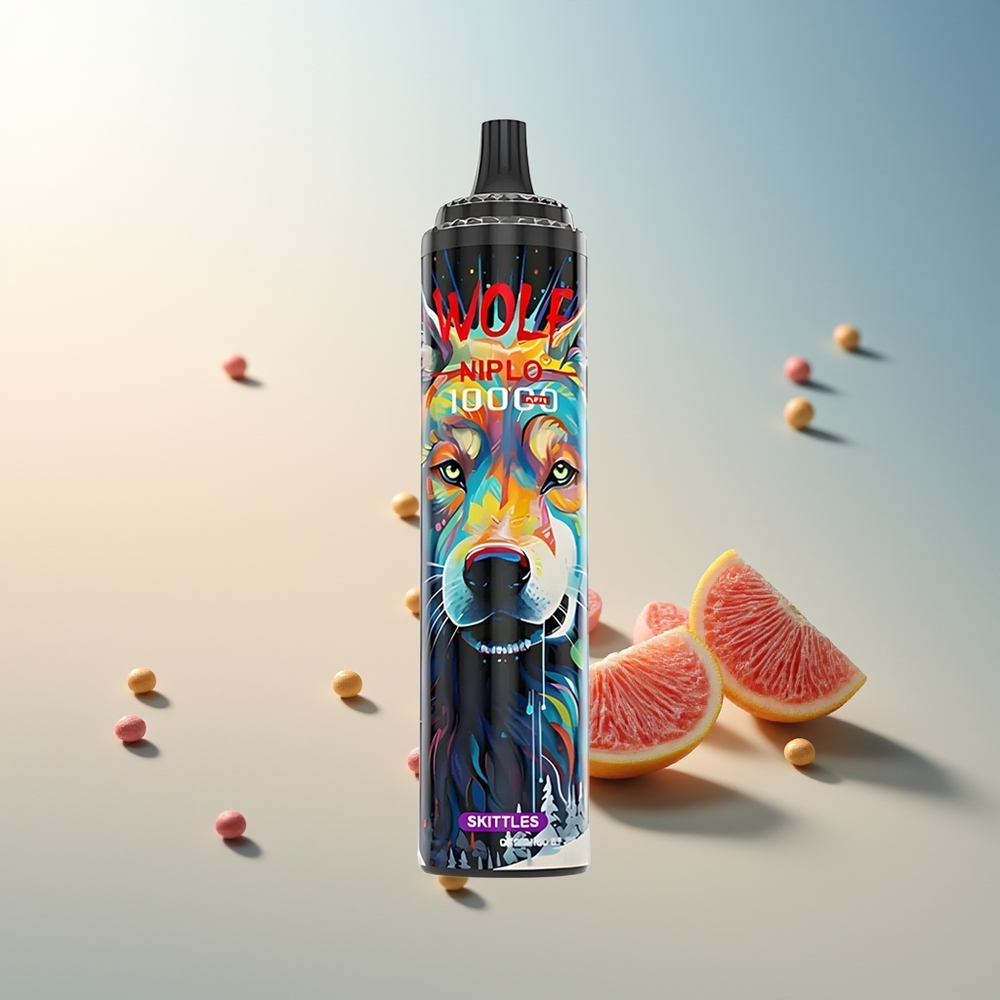 JNR Wolf Niplo 10000 Puff 1.0 Ohm Mesh 650mAh 20ml Type-C Skittles