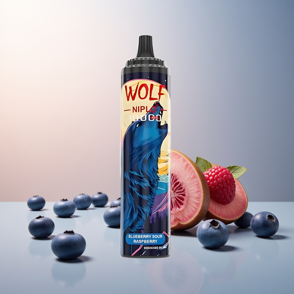 JNR Wolf Niplo 10000 Puff 1.0 Ohm Mesh 650mAh 20ml Type-C Şeftali Ekşi Ahududu