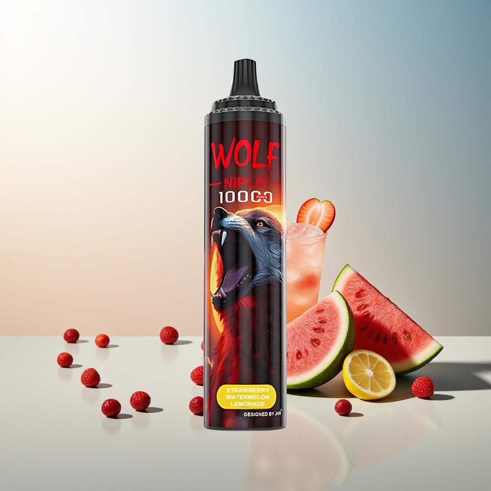 JNR Wolf Niplo 10000 Puff 1.0 Ohm Mesh 650mAh 20ml Type-C Çilek Karpuz Limonata