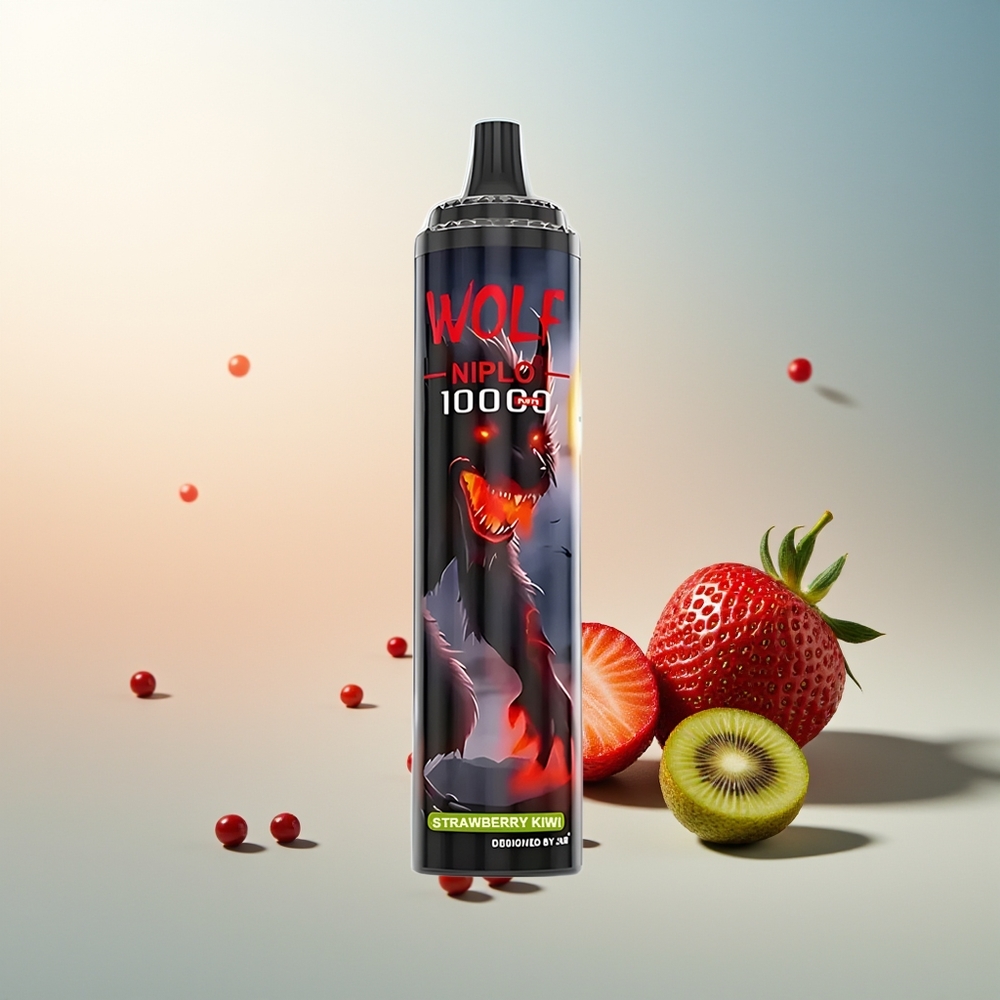JNR Wolf Niplo 10000 Puff Mesh 1.0 Ohm 650mAh Type-C Çilek Kivi