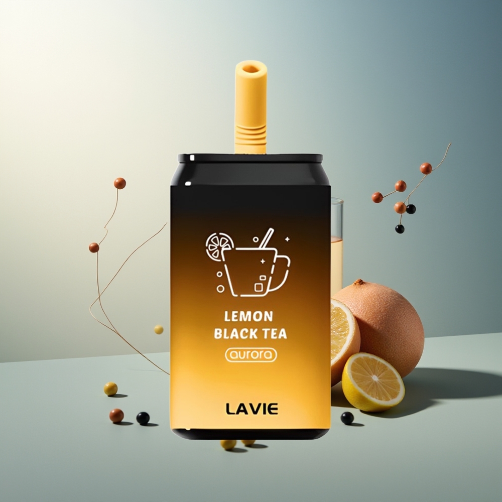 LAVIE Aurora 11000 Puff Type C Şarjlı 22ML Limon Siyah Çay
