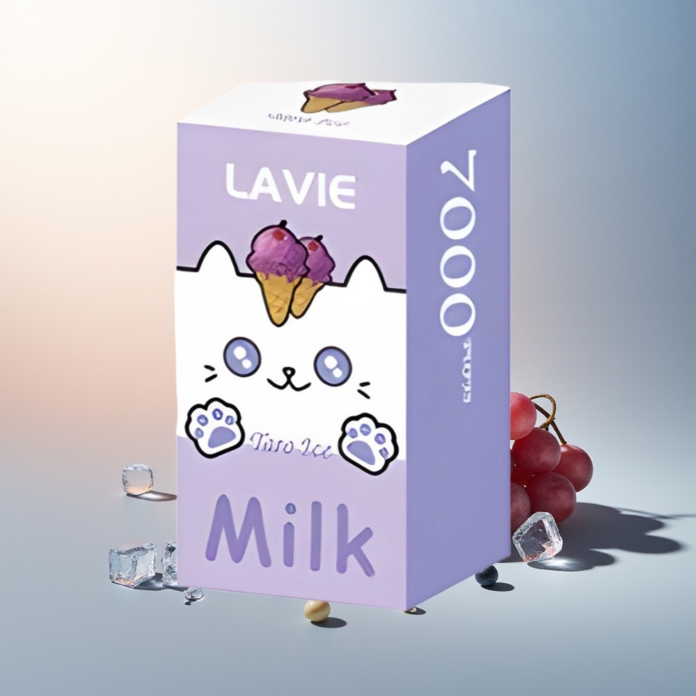 LAVIE Milk 7000 Puff 16ML 600mAh Tip C Şarj Edilebilir Üzüm Buz