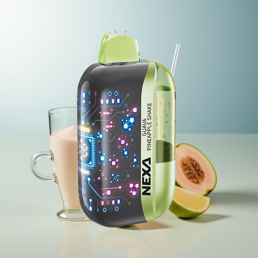 NEXA Ultra 50000 Puff 20ml 800mAh 5% Nikotin 0.9ohm Çift Mesh Ekran Guava Ananas Shake