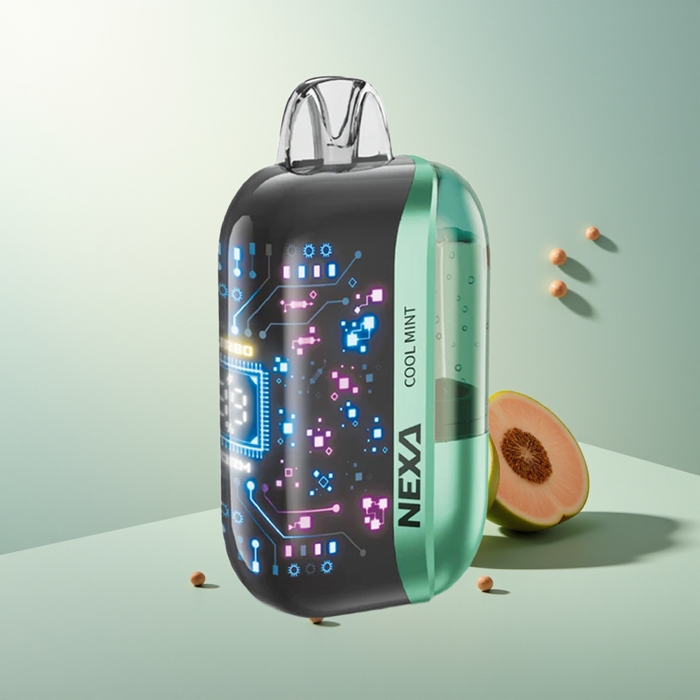 NEXA Ultra 50000 Puff 20ml 800mah 5% Nikotin 0.9ohm Çift Mesh Ekran Cool Nane