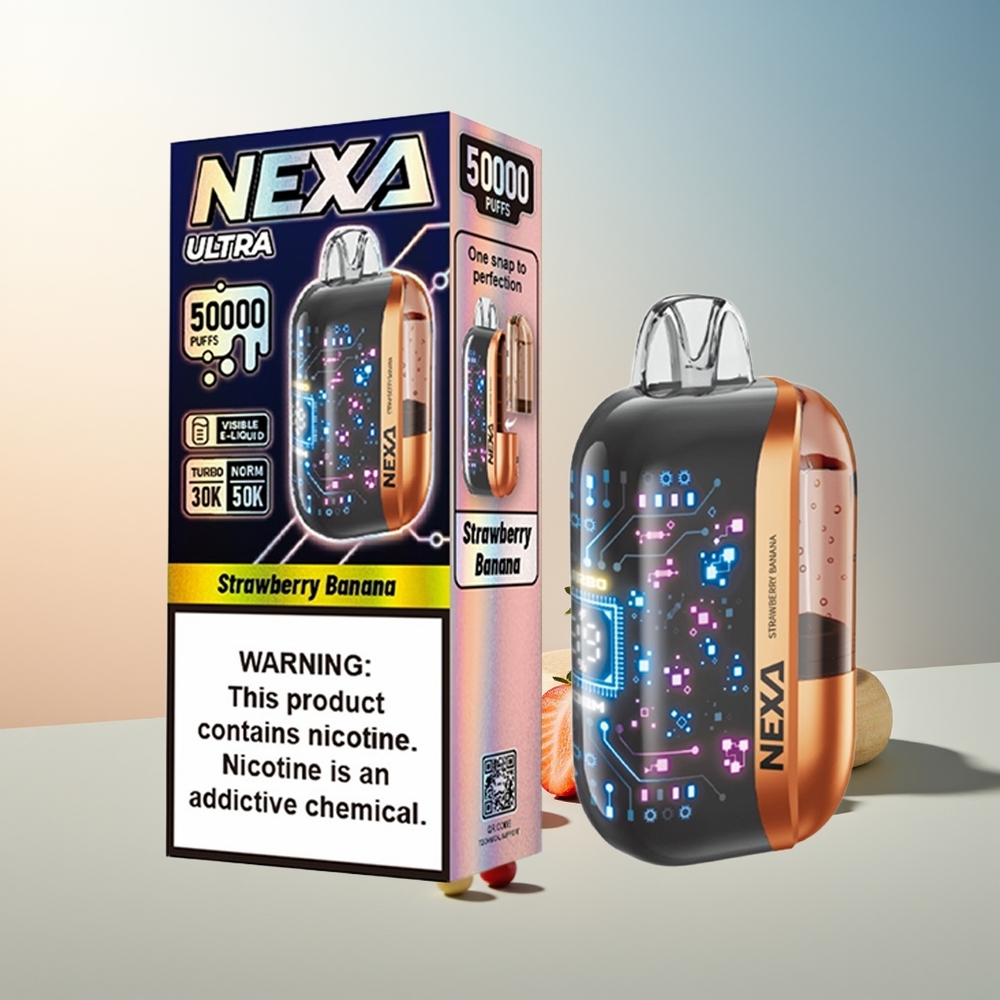 NEXA Ultra 50000 Puff 20ml 800mah 5% Nikotin Çilek Muz