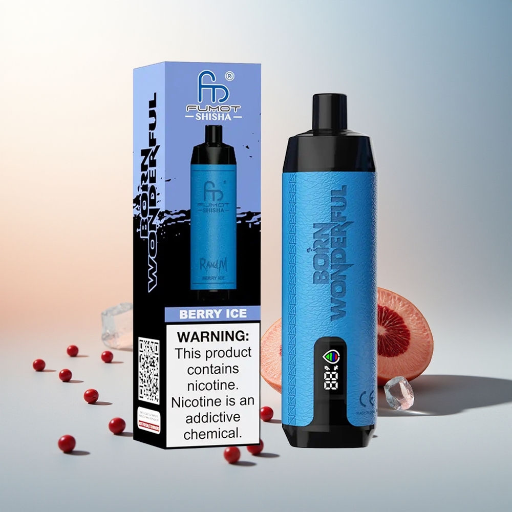 RandM Fumot Shisha 10000 Puff LED Gösterge 850 mAh Pil 18ml Önceden Doldurulmuş Meyve Buzu Aromalı