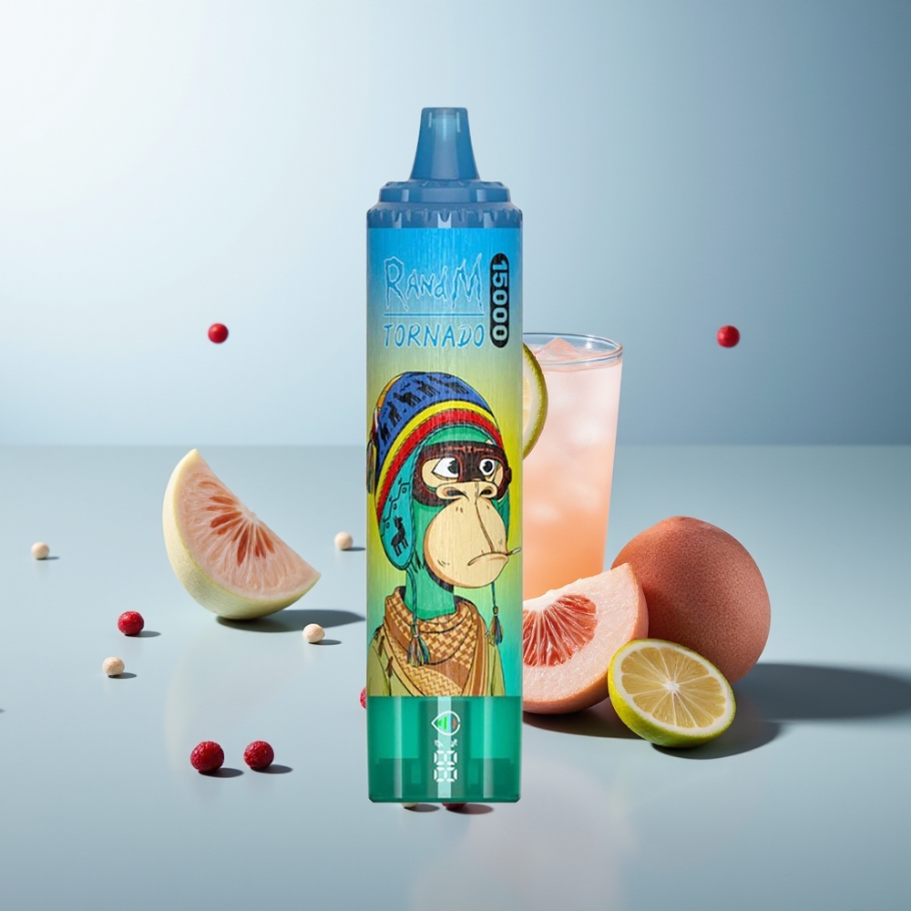 RandM Fumot Tornado 15000 Püf 25ml 850mAh LCD Mavi Ahududu Limonata