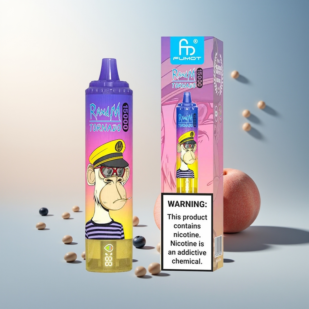 RandM Fumot Tornado 15000 Püf 25ml 850mAh Mesh Type-C Şeftali Yaban Mersini Şeker