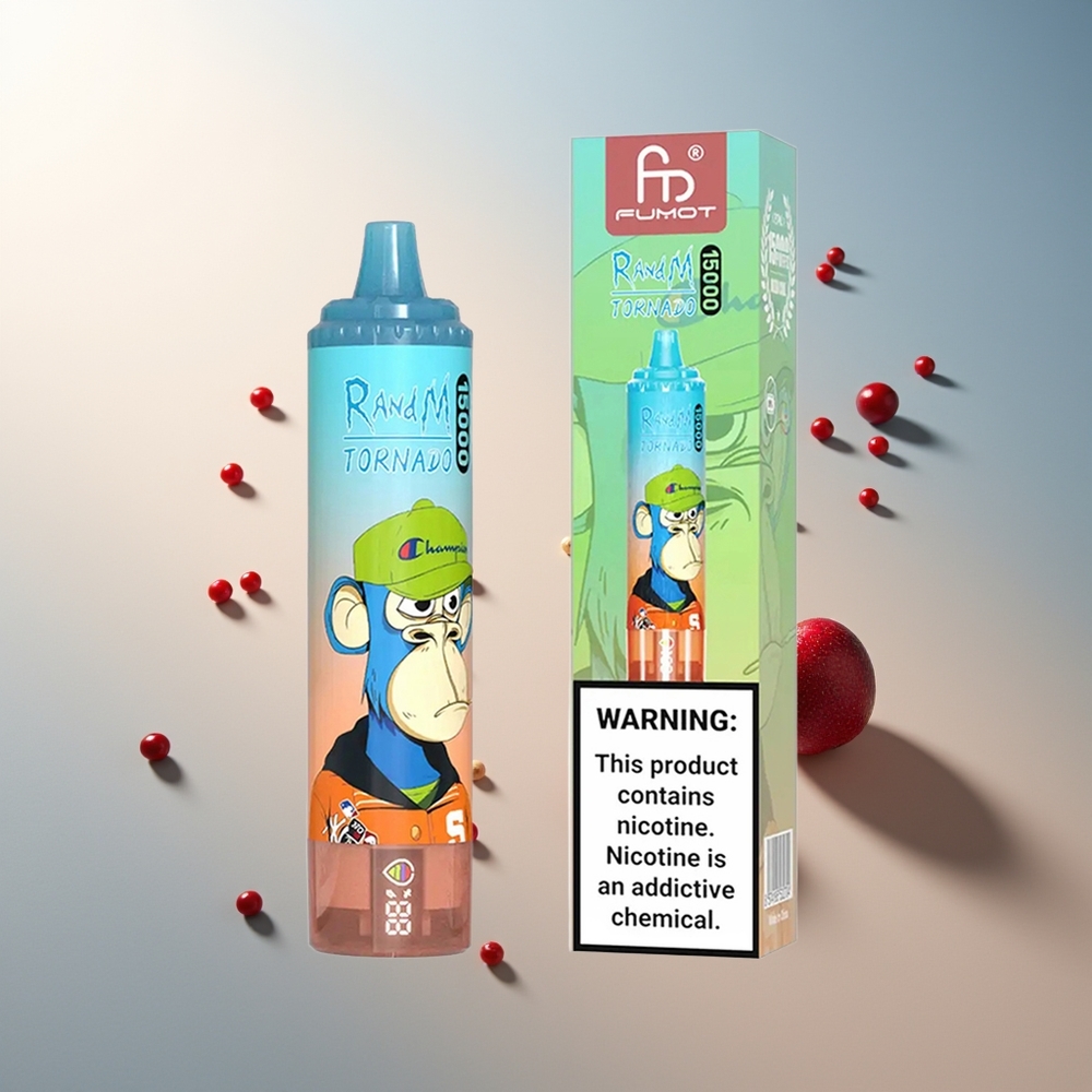 RandM Fumot Tornado 15000 Püf 25ml 850mAh Tip-C LCD Vişne Kola