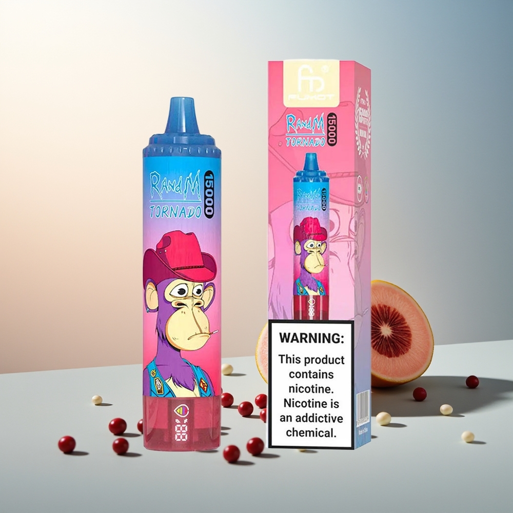 RandM Fumot Tornado 15000 Püf 25ml 850mAh Type-C Şarj LCD Ekran Karışık Meyve