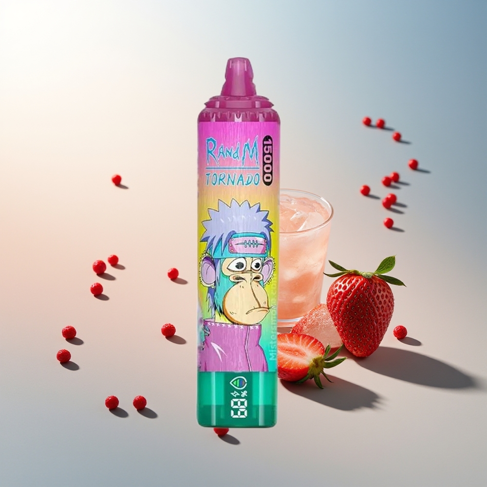 RandM Fumot Tornado 15000 Puf LCD Ekran Tip-C Şarj 25ml Buzlu Çilek