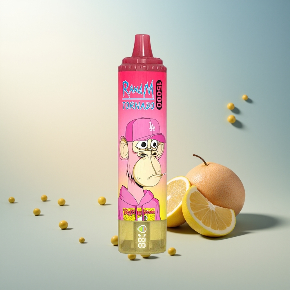 RandM Fumot Tornado 15000 Puff LCD Ekran Tip-C Şarj 25ml Limon