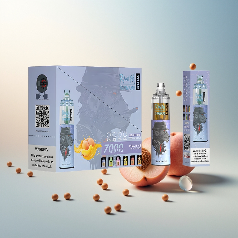 RandM Fumot Tornado 7000 Puf 14ML Type-C Hava Ayarlı Şeftali Buz