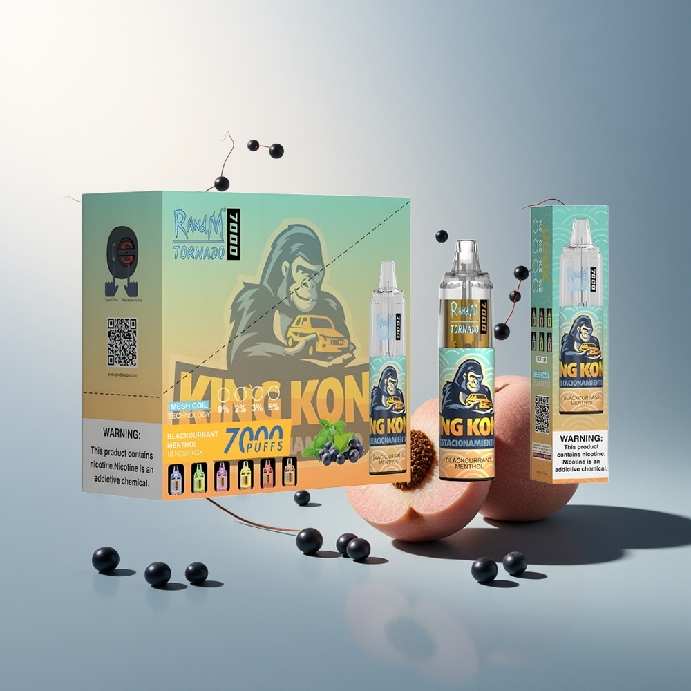 RandM Fumot Tornado 7000 Puf 14 ML Mesh Coil Type-C RGB Hava Ayarlı Böğürtlen Nane