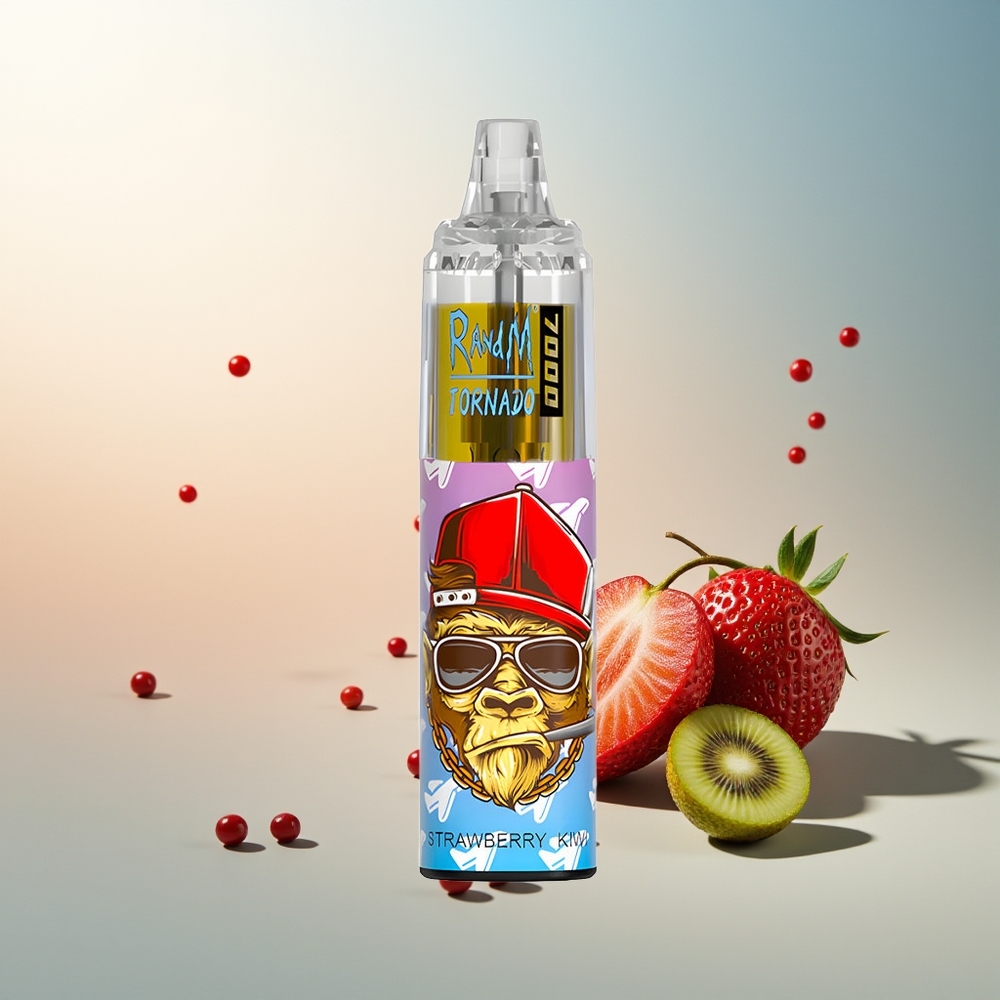 RandM Fumot Tornado 7000 Puf 14 ML Mesh Type-C RGB Hava Ayarlı Çileki Kivi