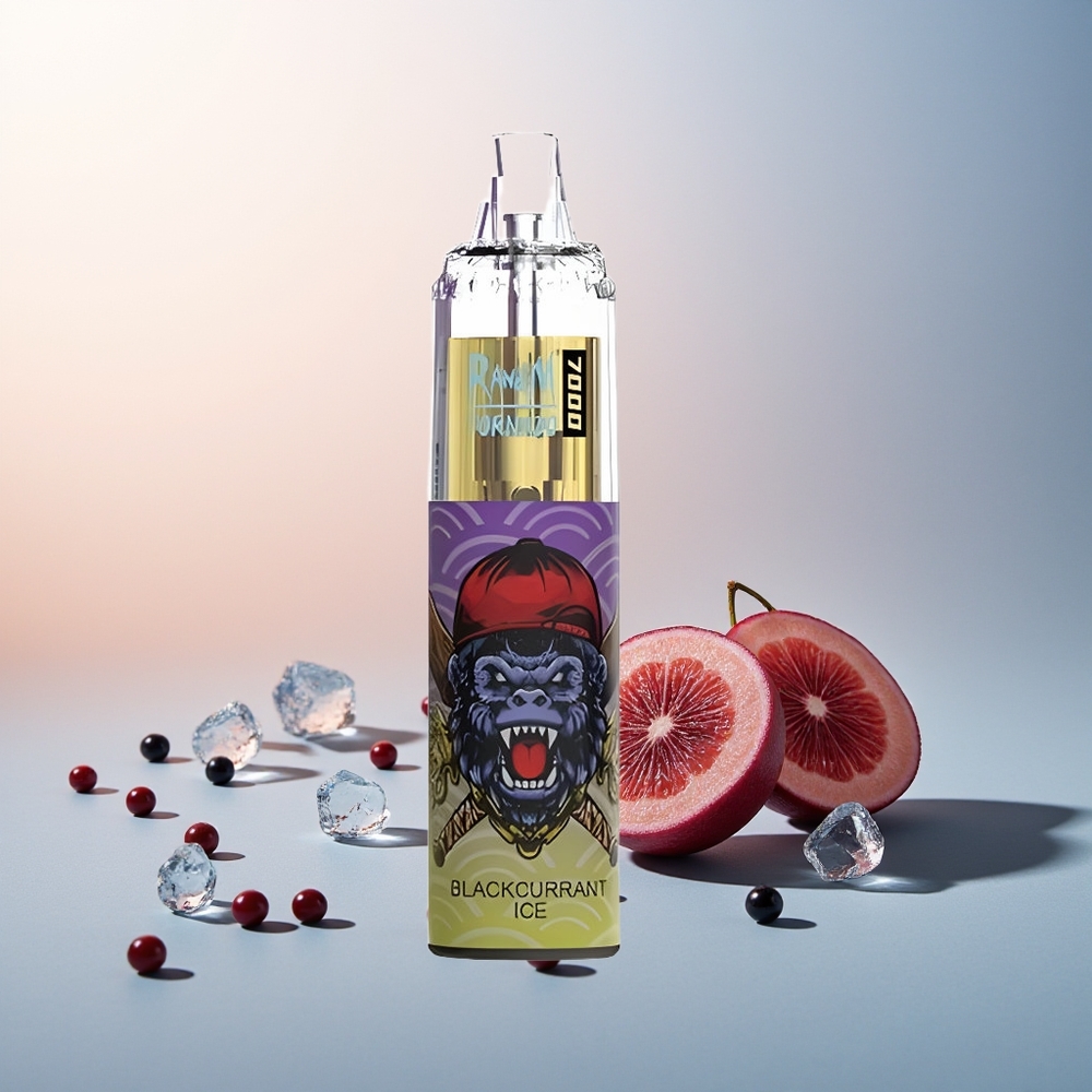 RandM Fumot Tornado 7000 Puf RGB Tip Ayarli Mesh Coil Blackcurrant Buz