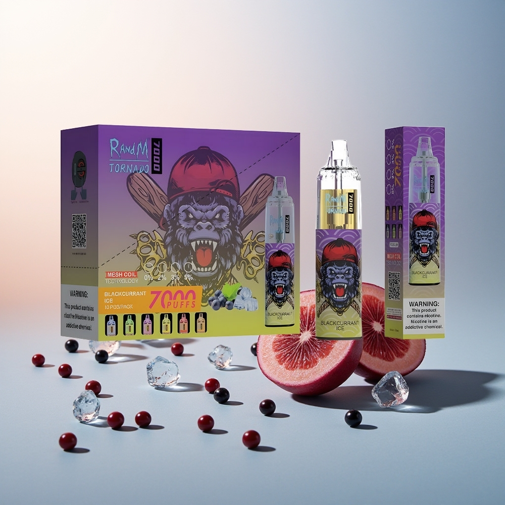 RandM Fumot Tornado 7000 Puf RGB Tip Ayarli Mesh Coil Blackcurrant Buz