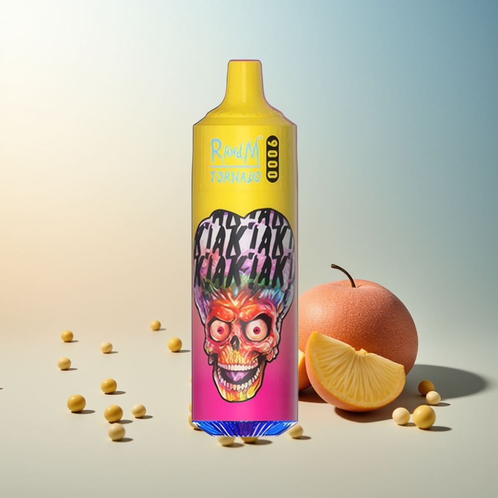 RandM Fırtına 9000 Puff Şarj Edilebilir 850 mAh 18 mL Mesh Coil RGB Ekran Şeftali Mango Ananas