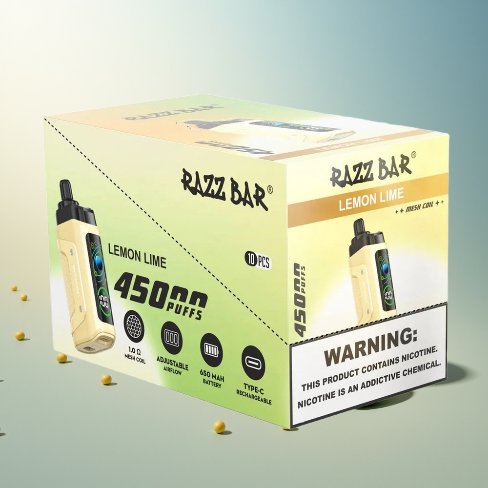 Razz Bar 45000 Puff Ayarlanabilir Hava Akışı Limon Lime