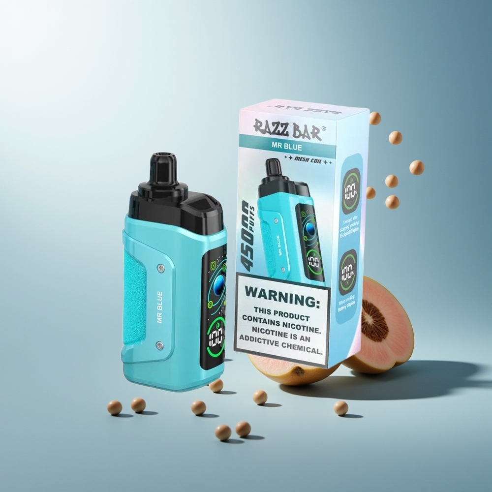 Razz Bar 45000 Puff Ayarlanabilir Hava Akışı Tip-C Şarjlı Bay Mavi