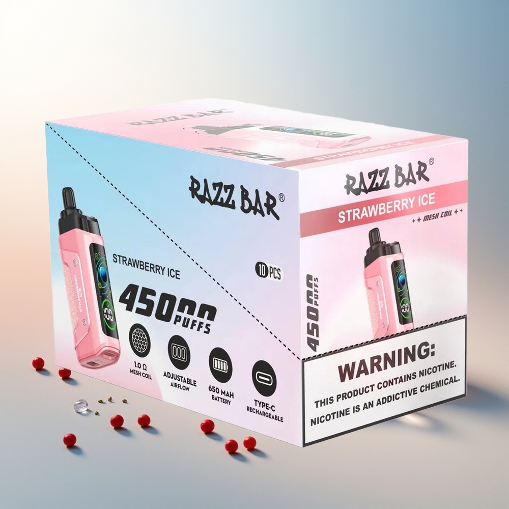 Razz Bar 45000 Puff Ayarlanabilir Hava Akışı Çilek Buz