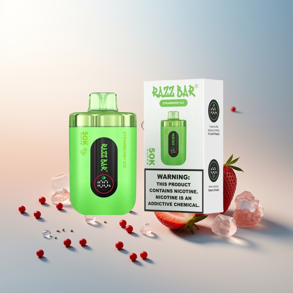 Razz Bar 50K Puf 1.0 Ohm Mesh 650 Mah Tip-Çilek Buz