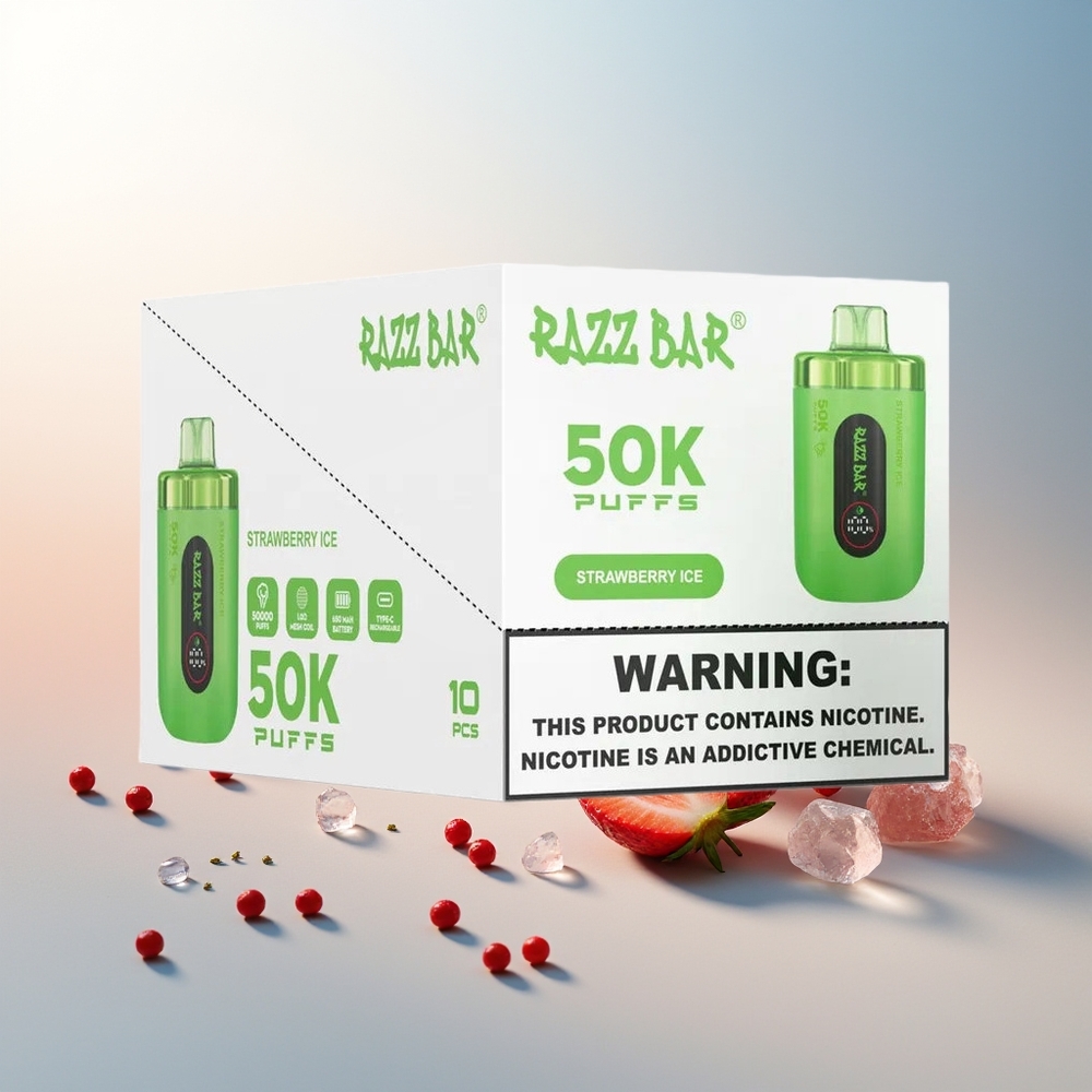 Razz Bar 50K Puf 1.0 Ohm Mesh 650 Mah Tip-Çilek Buz
