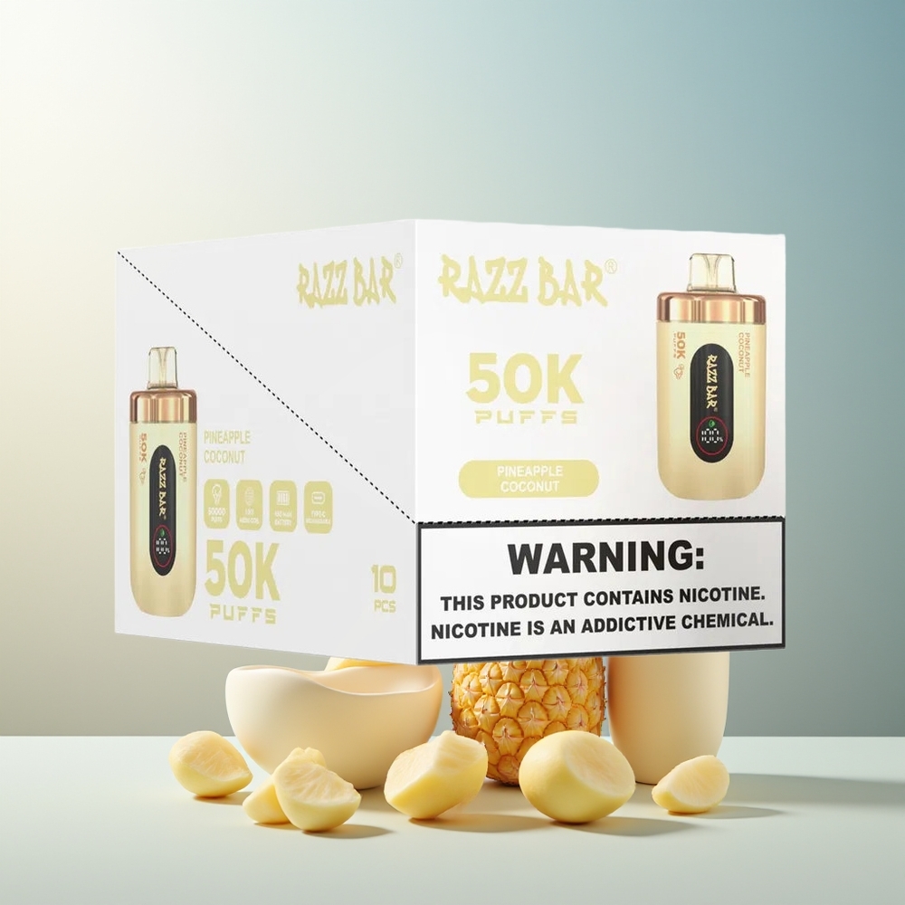 Razz Bar 50K Puf 1.0 Ohm Mesh 650 Mah Type-C Ananas Hindistan Cevizi