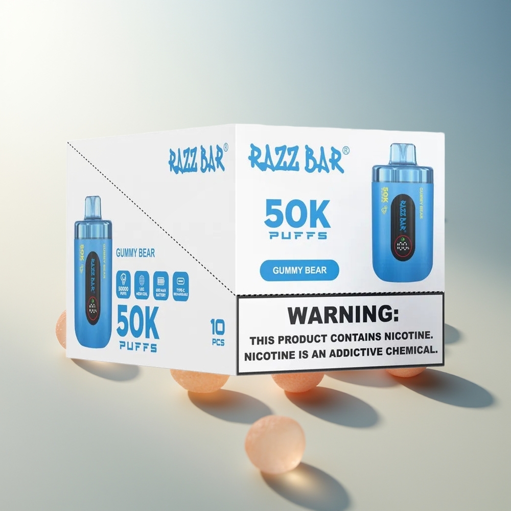 Razz Bar 50K Puff 1.0 Ohm Mesh Coil 650 Mah Şeftali Aromalı