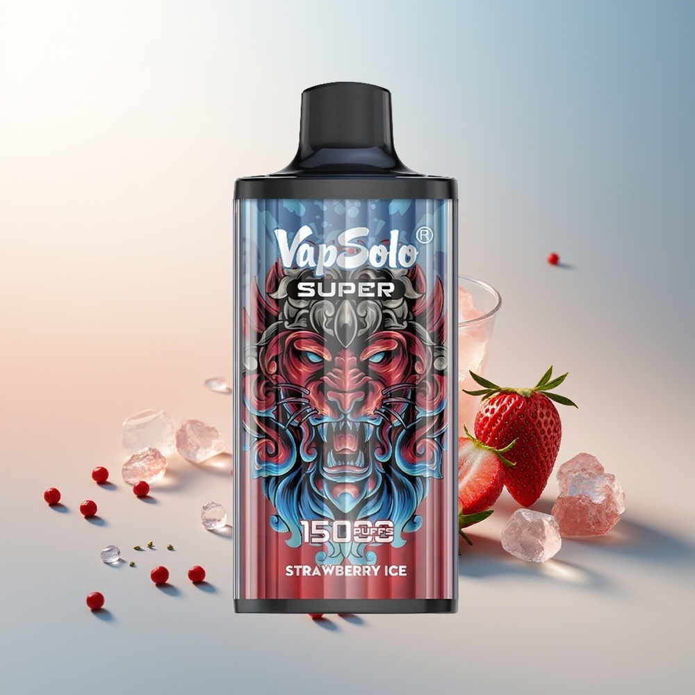 Vapsolo Super 15000 Puf 40ml 850mah Meş Çilek Buz