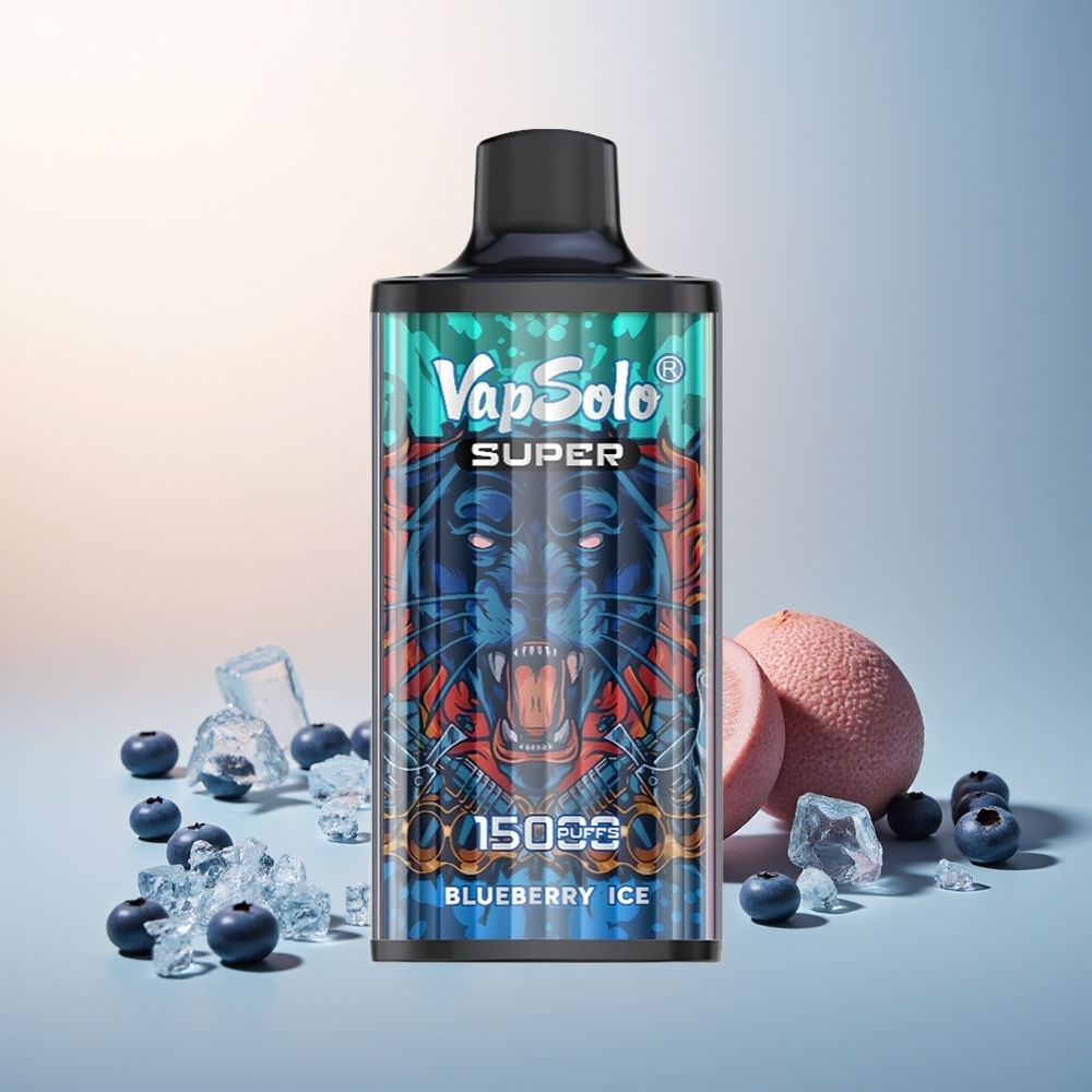 Vapsolo Super 15000 Puff 40ml 850mAh Type-C Mavi Yaban Mersini Buz